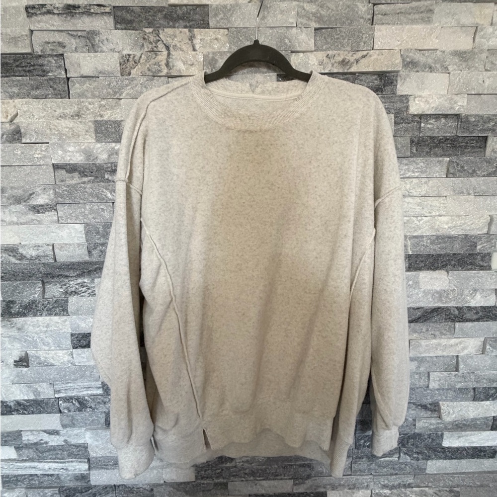 Aerie Light Gray Crewneck Sweater